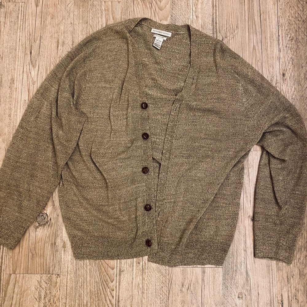 Geoffrey Beene Brown Cardigan
